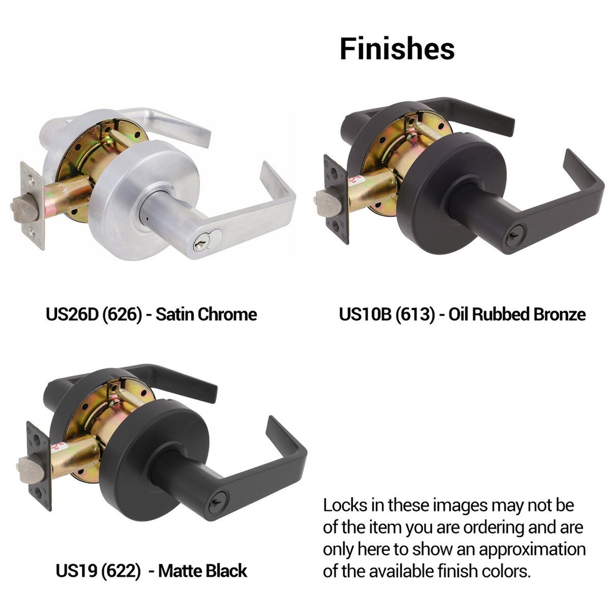 HS Commercial Lock, Finishes